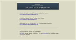 Desktop Screenshot of brazilianembassy.se