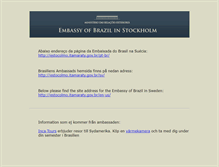 Tablet Screenshot of brazilianembassy.se